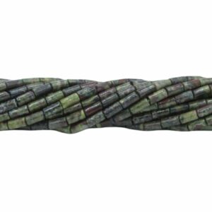 4 x 2mm Tube Bead - Dragon Blood Stone - 38cm Strand