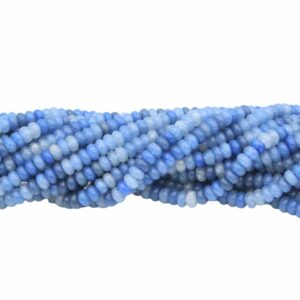 4 x 2mm Rondelle Shape Bead - Blue Aventurine - 39cm Strand