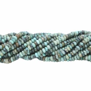 4 x 2mm Rondelle Shape Bead - African Turquoise - 39cm Strand