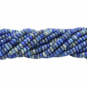 4 x 2mm Rondelle Shape Bead - Lapis - 39cm Strand