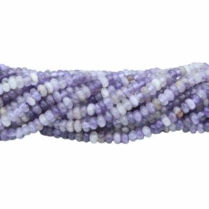 4 x 2mm Rondelle Shape Bead - Amethyst - 39cm Strand