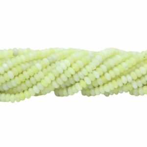 4 x 2mm Rondelle Shape Bead - Lemon Jade - 39cm Strand