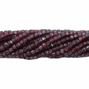 Cube Bead – 2.5mm - 39cm Strand - Garnet
