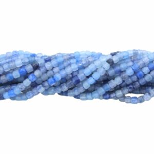 Cube Bead – 2.5mm - 39cm Strand - Blue Aventurine