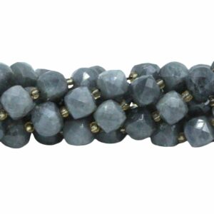 Cube Bead – 8mm - Faceted - 37cm Strand - Labradorite