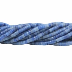 4 x 2mm Heishi Bead - Blue Aventurine - 38cm Strand