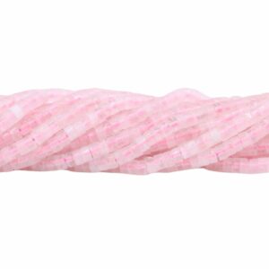 4 x 2mm Heishi Bead - Rose Quartz - 38cm Strand