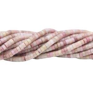 4 x 2mm Heishi Bead - Rhodonite - 38cm Strand