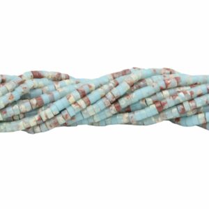 4 x 2mm Heishi Bead - SYN Shoushan Stone - 38cm Strand