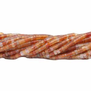 4 x 2mm Heishi Bead - Carnelian - 38cm Strand