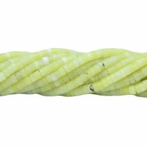 4 x 2mm Heishi Bead - Lemon Jade - 38cm Strand