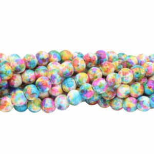 Agate - Round Bead – Fun Dye - 8mm – 35cm strand
