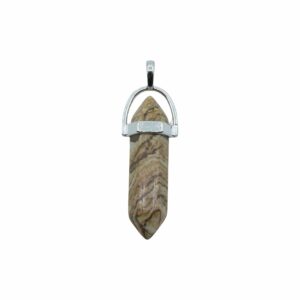 Picture Jasper - Double Point Pendant – 43mm