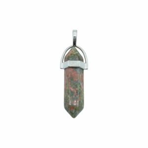 Unakite - Double Point Pendant – 43mm