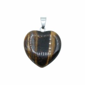 Tiger Eye - Heart Pendant – 28mm