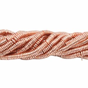 Hematite - Spacer Bead - 4mm – Rose Gold - 40cm strand