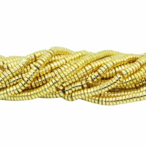 Hematite - Spacer Bead - 4mm – Gold - 40cm strand
