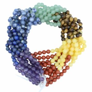 7 Chakra Gemstones - Round Bead – 8mm – 38cm strand