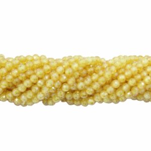 Cubic Zirconia – 3mm Faceted - 37cm Strand - Citrine