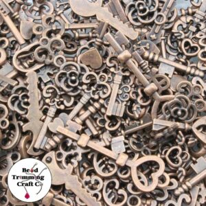 Key Charms - 18 to 34mm - Mixed Sizes - Copper