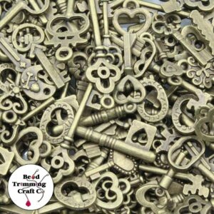 Key Charms - 18 to 34mm - Mixed Sizes - Brass