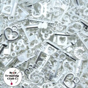 Key Charms - 18 to 34mm - Mixed Sizes - Silver