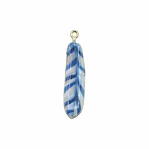 Feather Pendant - 38mm - Gold / Colour