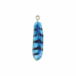 Feather Pendant - 38mm - Gold / Colour
