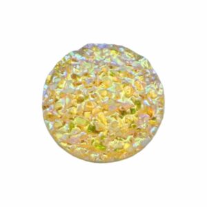Druzy Cabochon - Round - 12mm - Yellow AB