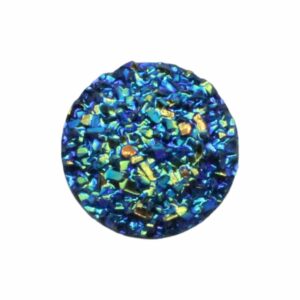Druzy Cabochon - Round - 12mm - Dark Blue AB