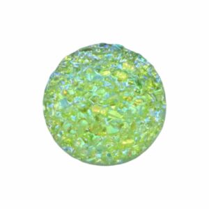 Druzy Cabochon - Round - 12mm - Green AB