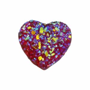 Druzy Cabochon - Heart - 10mm - Mix AB Colour