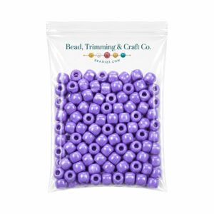 Pony Beads - 9mm - Purple Light - Pearl - 100 Pieces
