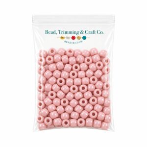 Pony Beads - 9mm - Pink Light - Pearl - 100 Pieces