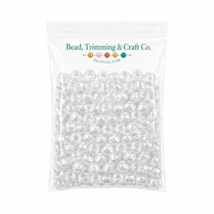 Pony Beads - 9mm - Clear - Transparent - 100 Pieces