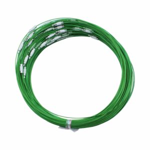 Wire Necklace - Screw Clasp - 14cm - Green