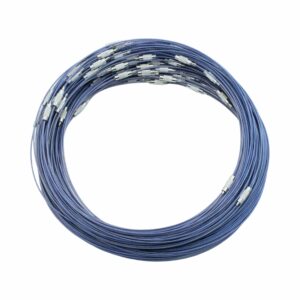 Wire Necklace - Screw Clasp - 14cm - Tanzanite