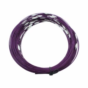 Wire Necklace - Screw Clasp - 14cm - Purple