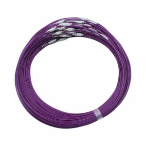 Wire Necklace - Screw Clasp - 14cm - Light Purple