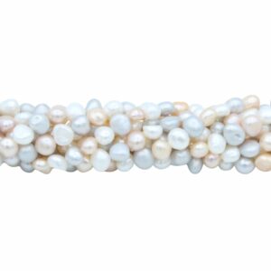 Freshwater Pearl - Dime - 6 - 7mm - Mix Colour - 35cm Strand