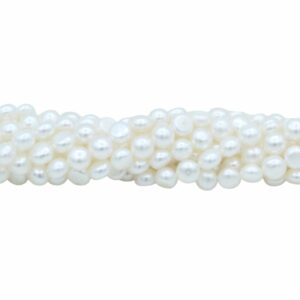 Freshwater Pearl - Dime - 5 - 5.5mm - White - 35cm Strand
