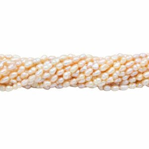 Freshwater Pearl - Semi Round - 3-4mm - Peach - 35cm Strand