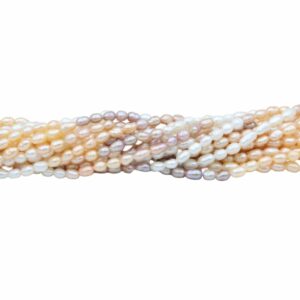 Freshwater Pearl - Semi Round - 3-4mm - Mix Colour - 35cm Strand