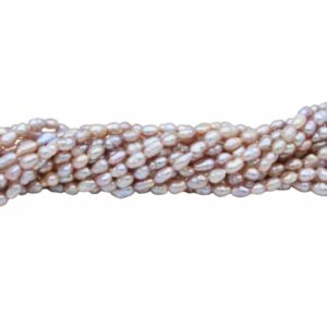 Freshwater Pearl - Semi Round - 3-4mm - Mauve - 35cm Strand