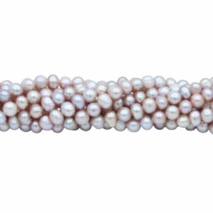 Freshwater Pearl - Semi Round - 5 - 6mm - Mauve - 35cm Strand