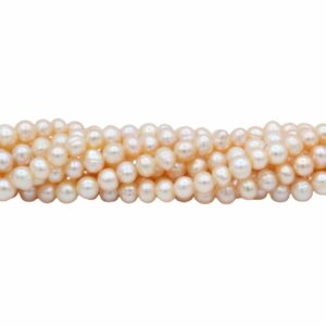 Freshwater Pearl - Semi Round - 5 - 6mm - Peach - 35cm Strand