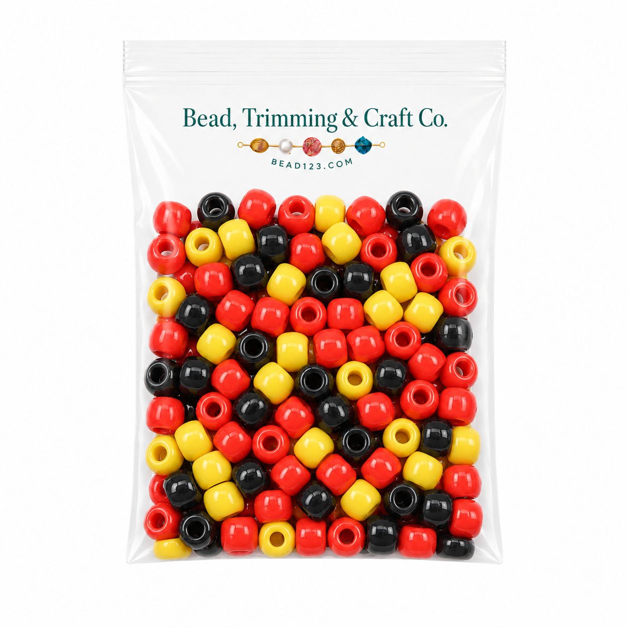 Pony Beads - 9mm - Aboriginal Mix - 100 Pieces