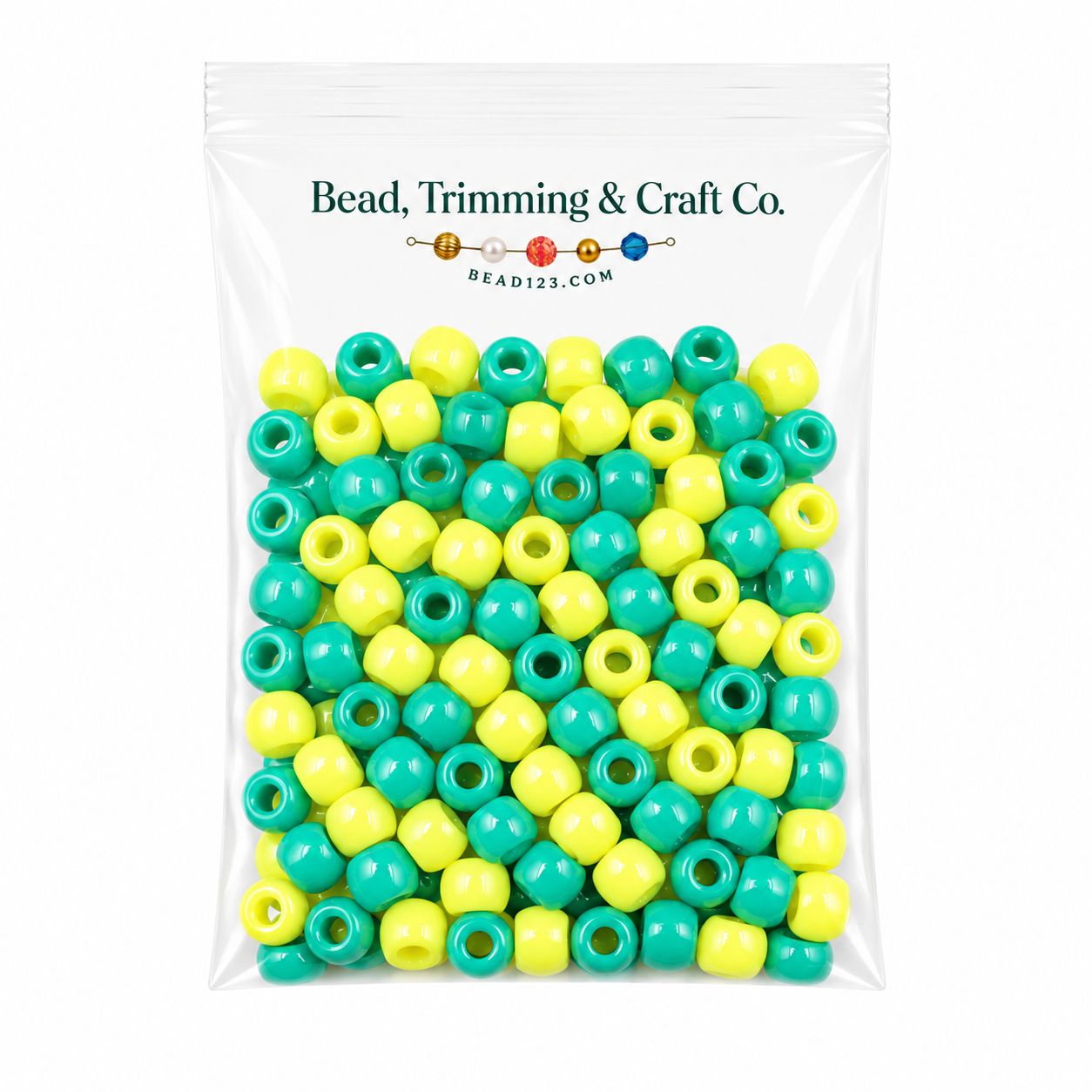 Pony Beads - 9mm - Australian Mix - 100 Pieces