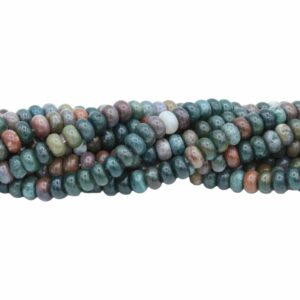Indian Agate - 8mm Rondelle - 38cm Strand