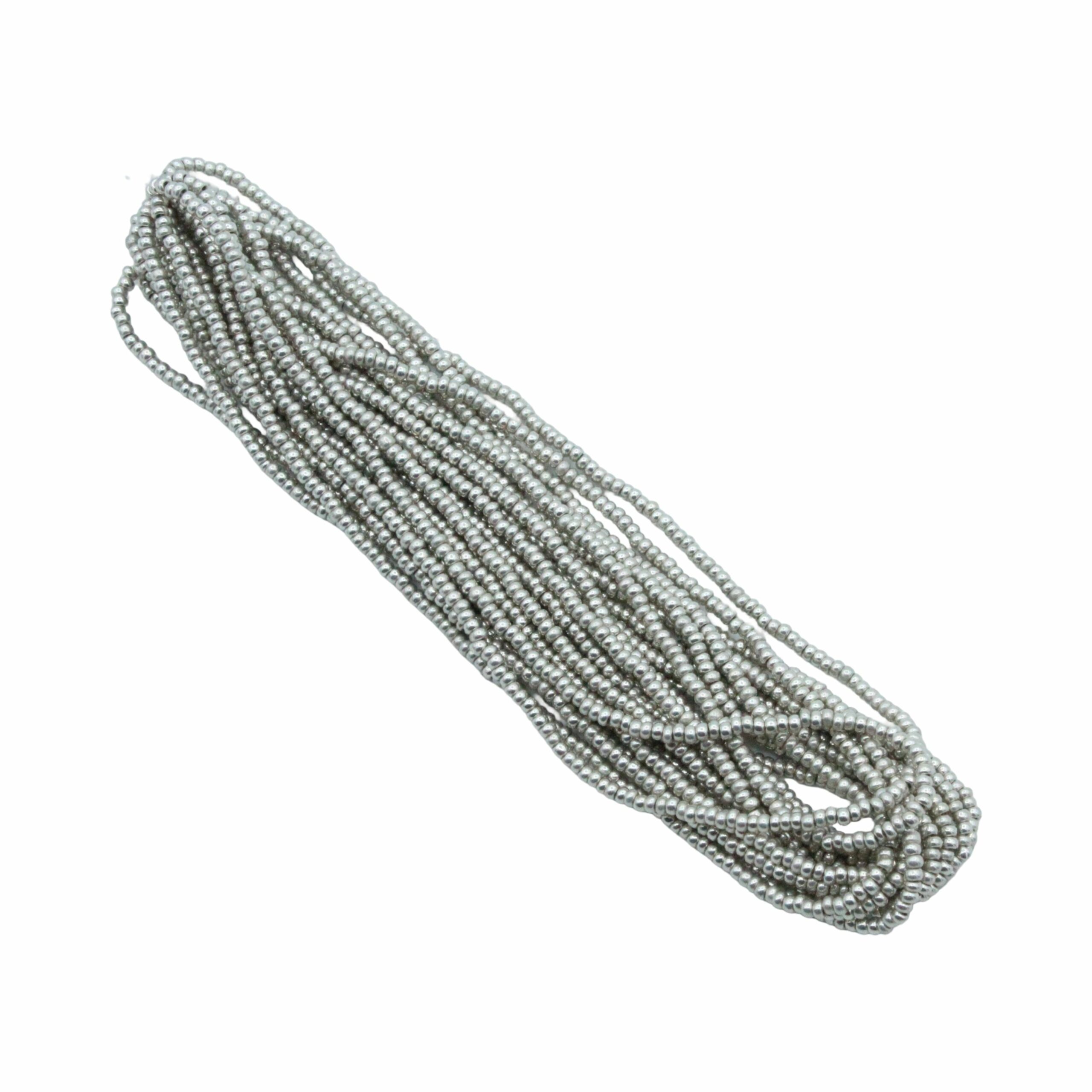 Seed Bead Hank - 11/0 - Preciosa - Met Dk Silver - 19 grams